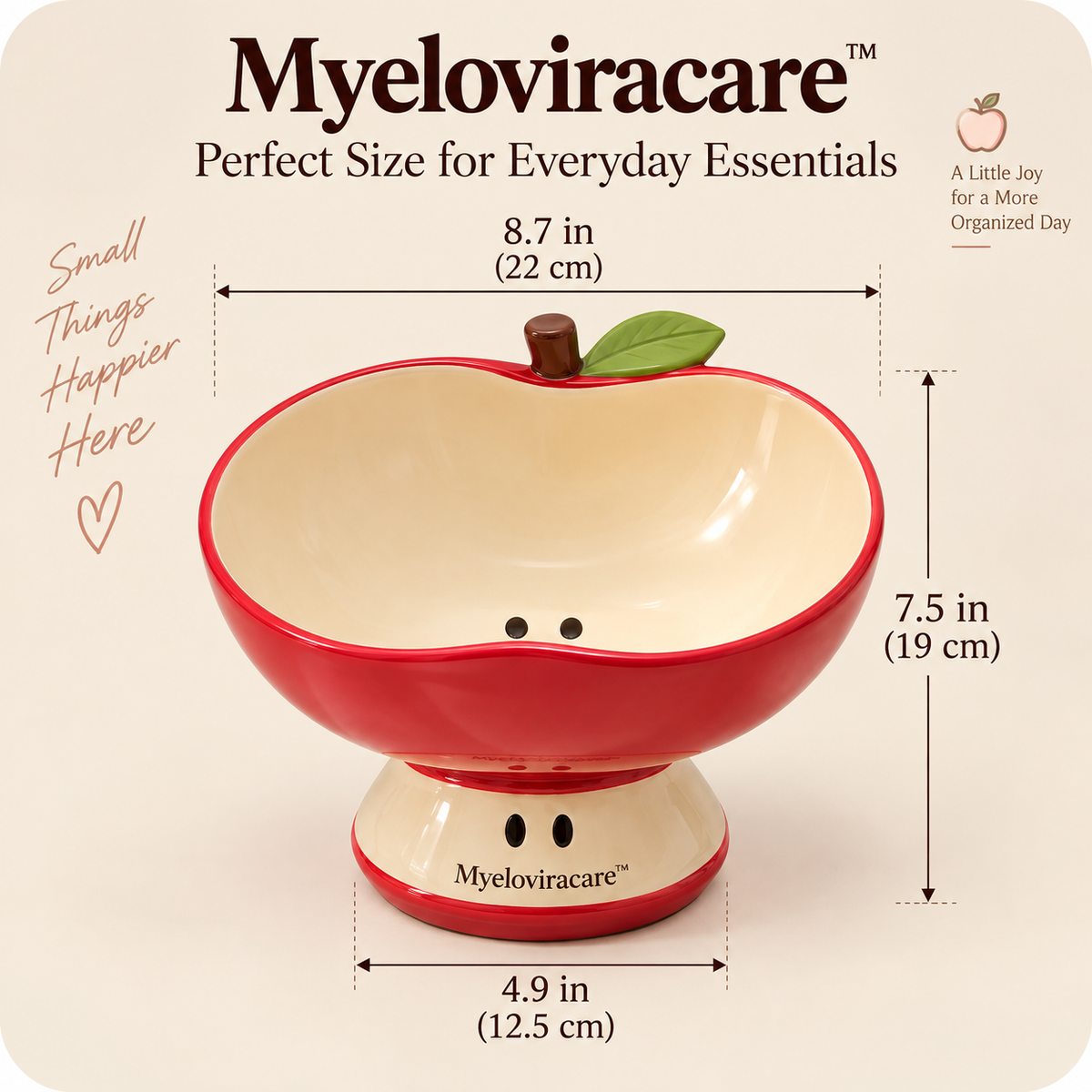 Myeloviracare™ Apple Bloom Pedestal Catchall Bowl