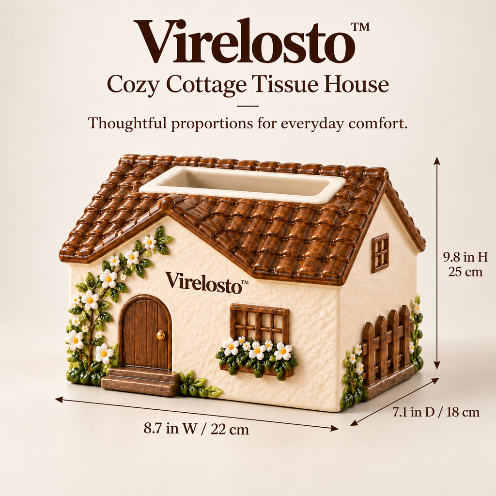 Virelosto™ Cozy Cottage Tissue House
