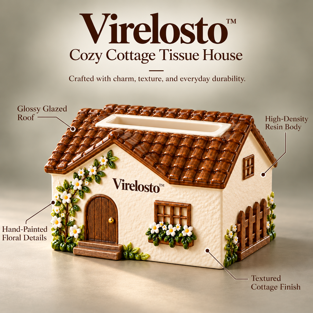 Virelosto™ Cozy Cottage Tissue House