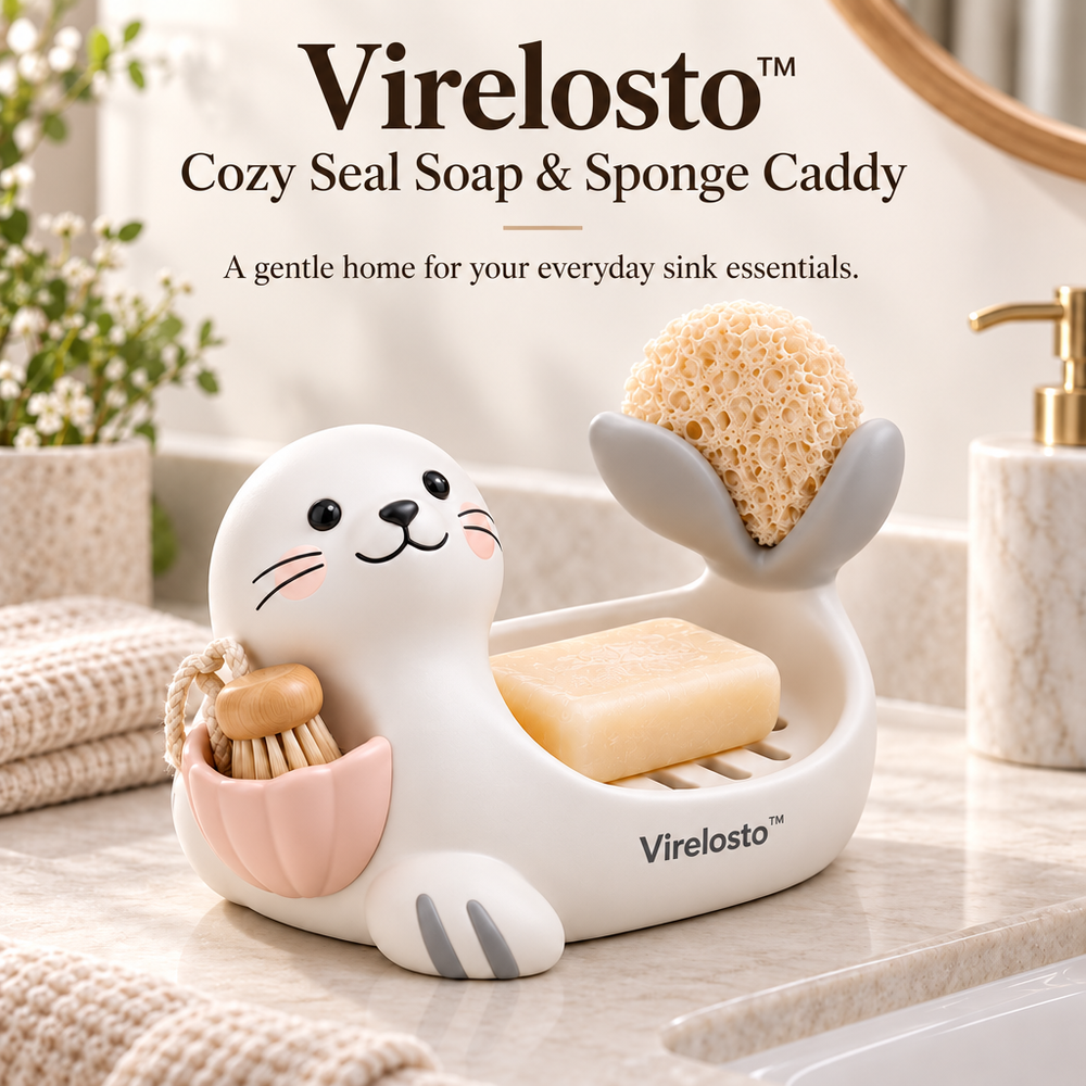 Virelosto™ Cozy Seal Soap & Sponge Caddy