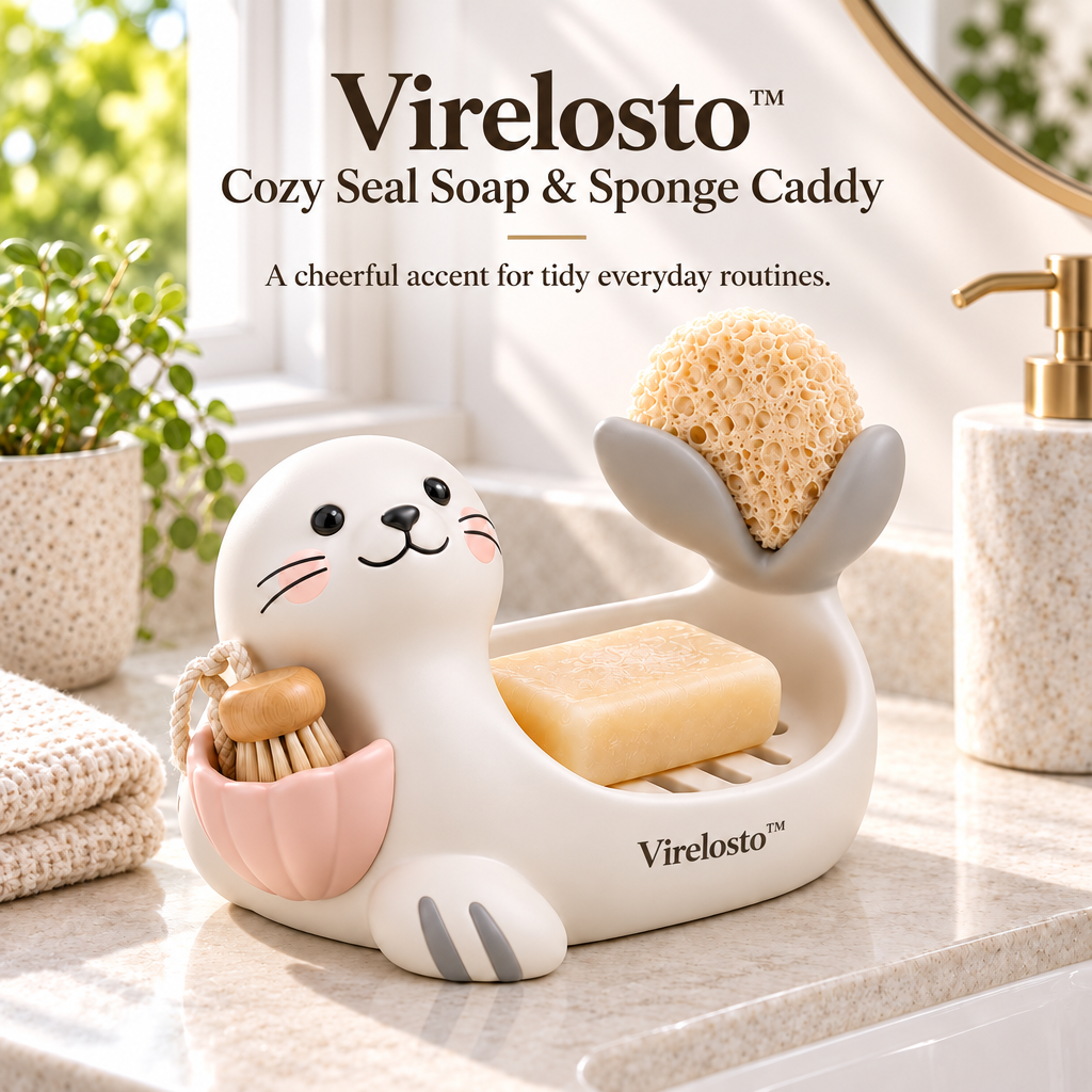 Virelosto™ Cozy Seal Soap & Sponge Caddy