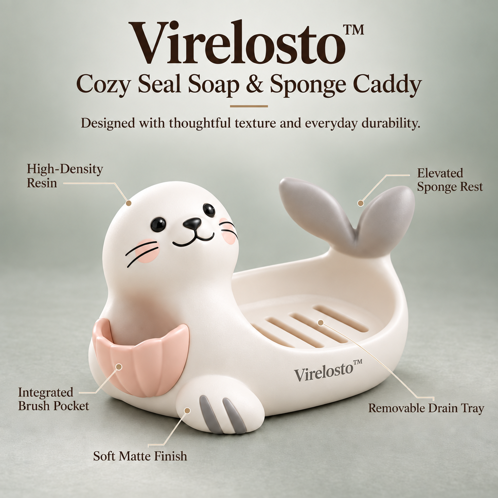 Virelosto™ Cozy Seal Soap & Sponge Caddy
