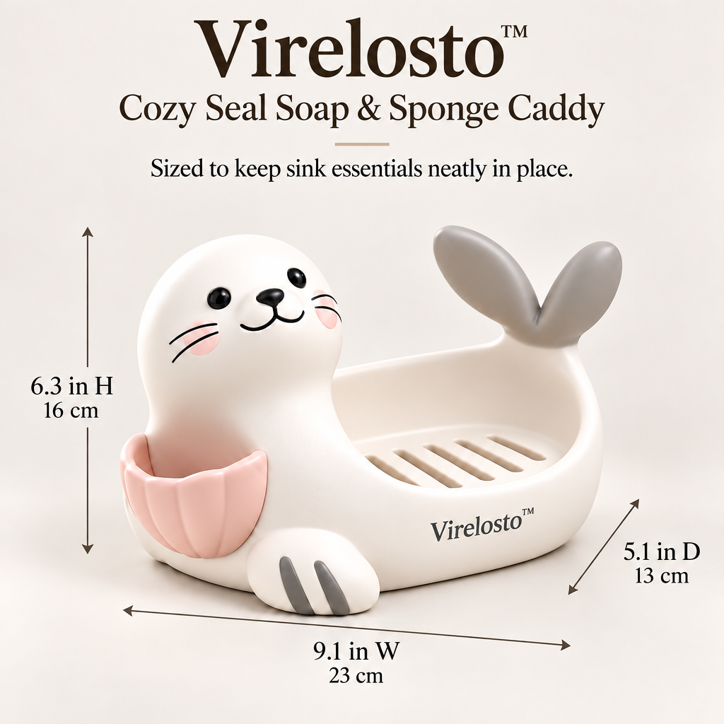 Virelosto™ Cozy Seal Soap & Sponge Caddy