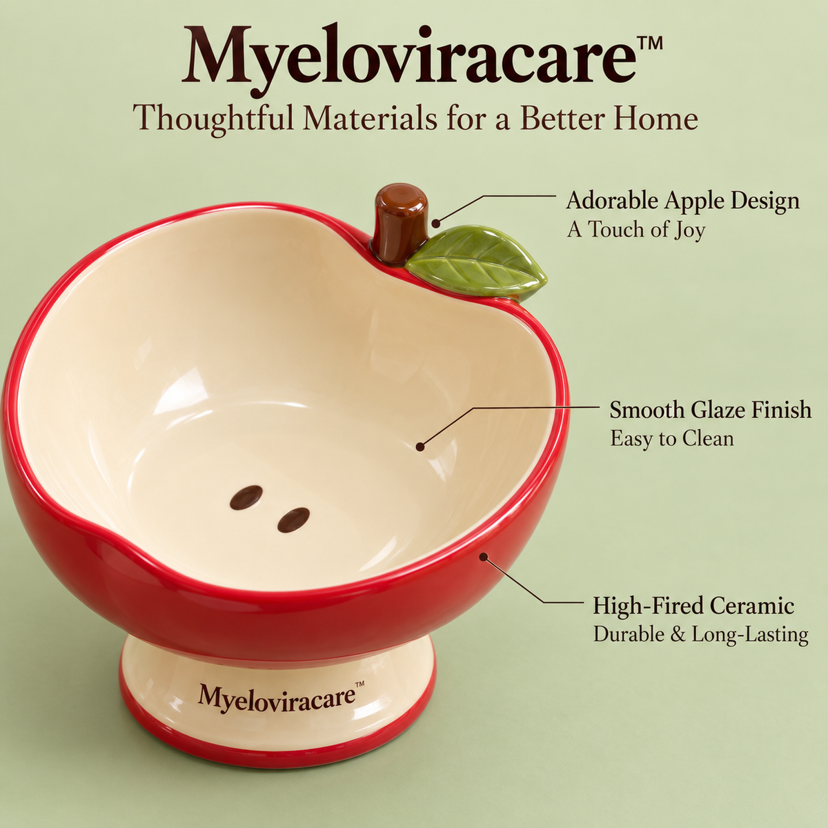 Myeloviracare™ Apple Bloom Pedestal Catchall Bowl