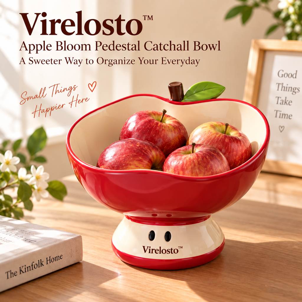 Virelosto™ Apple Bloom Pedestal Catchall Bowl