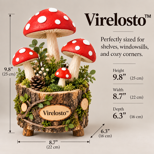 Virelosto™ Woodland Mushroom Forest Planter Decor