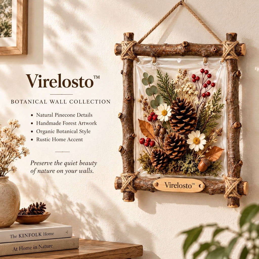 Virelosto™ Natural Pinecone Botanical Wall Frame