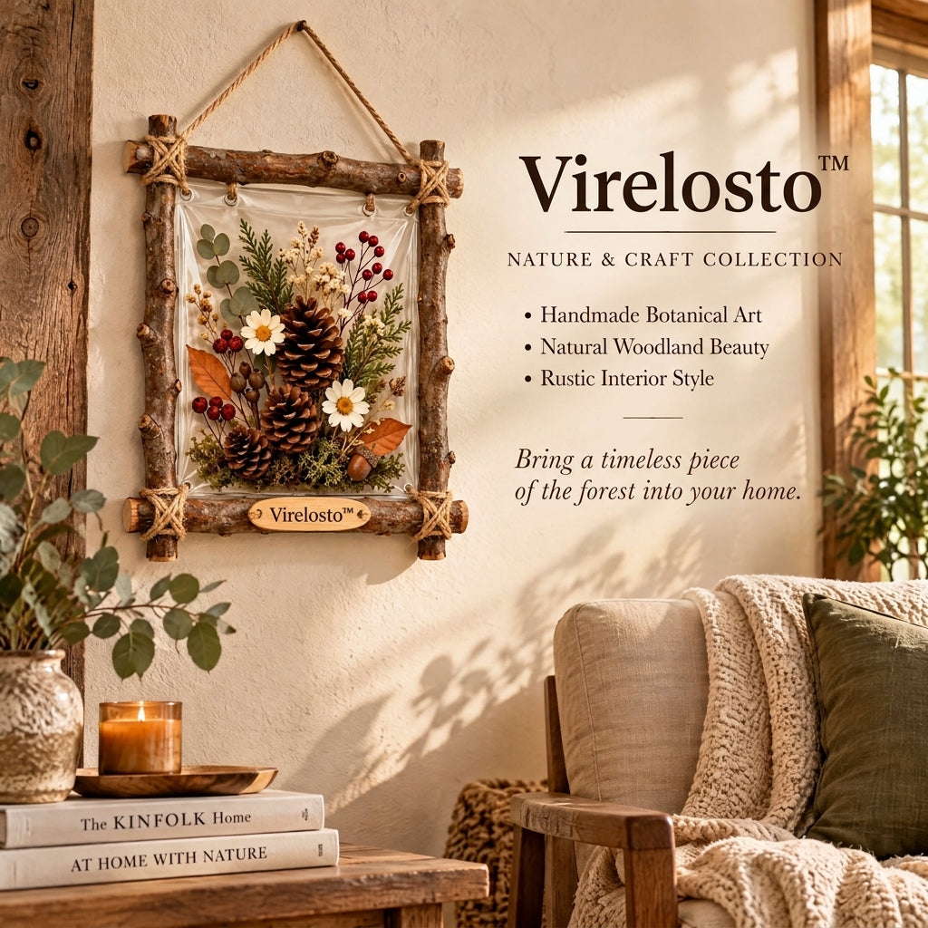 Virelosto™ Natural Pinecone Botanical Wall Frame