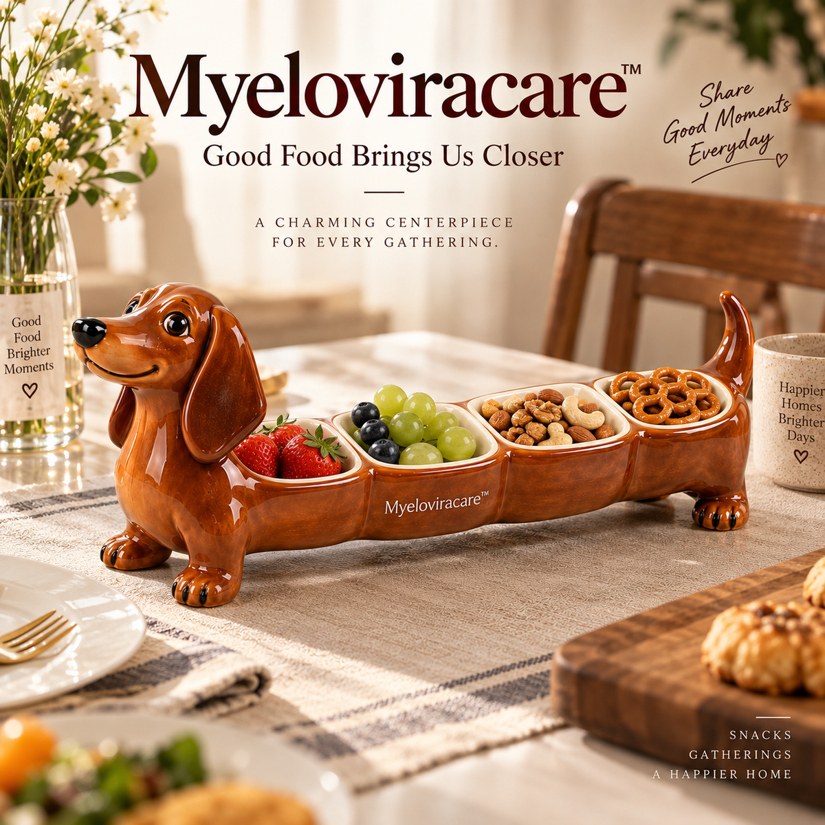 Myeloviracare™ Long Pup Four-Section Serving Tray