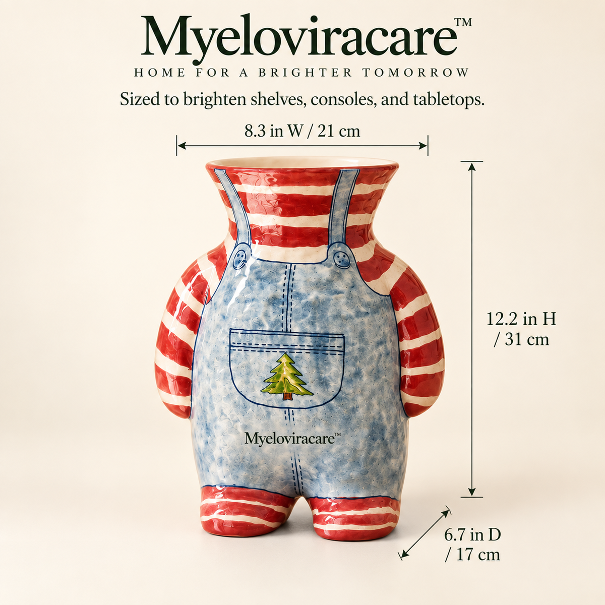 Myeloviracare™ Garden Pal Ceramic Vase