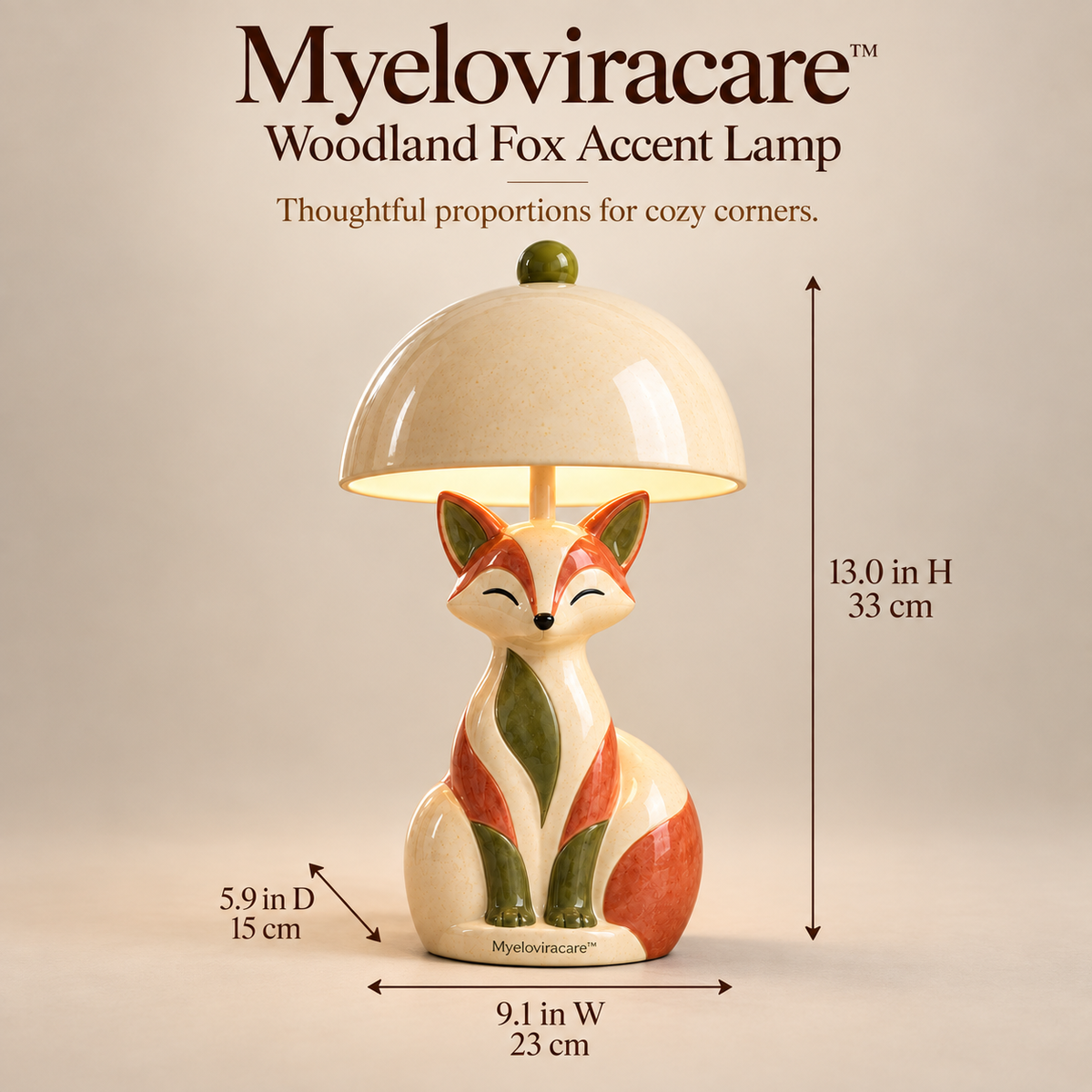 Myeloviracare™ Woodland Fox Accent Lamp