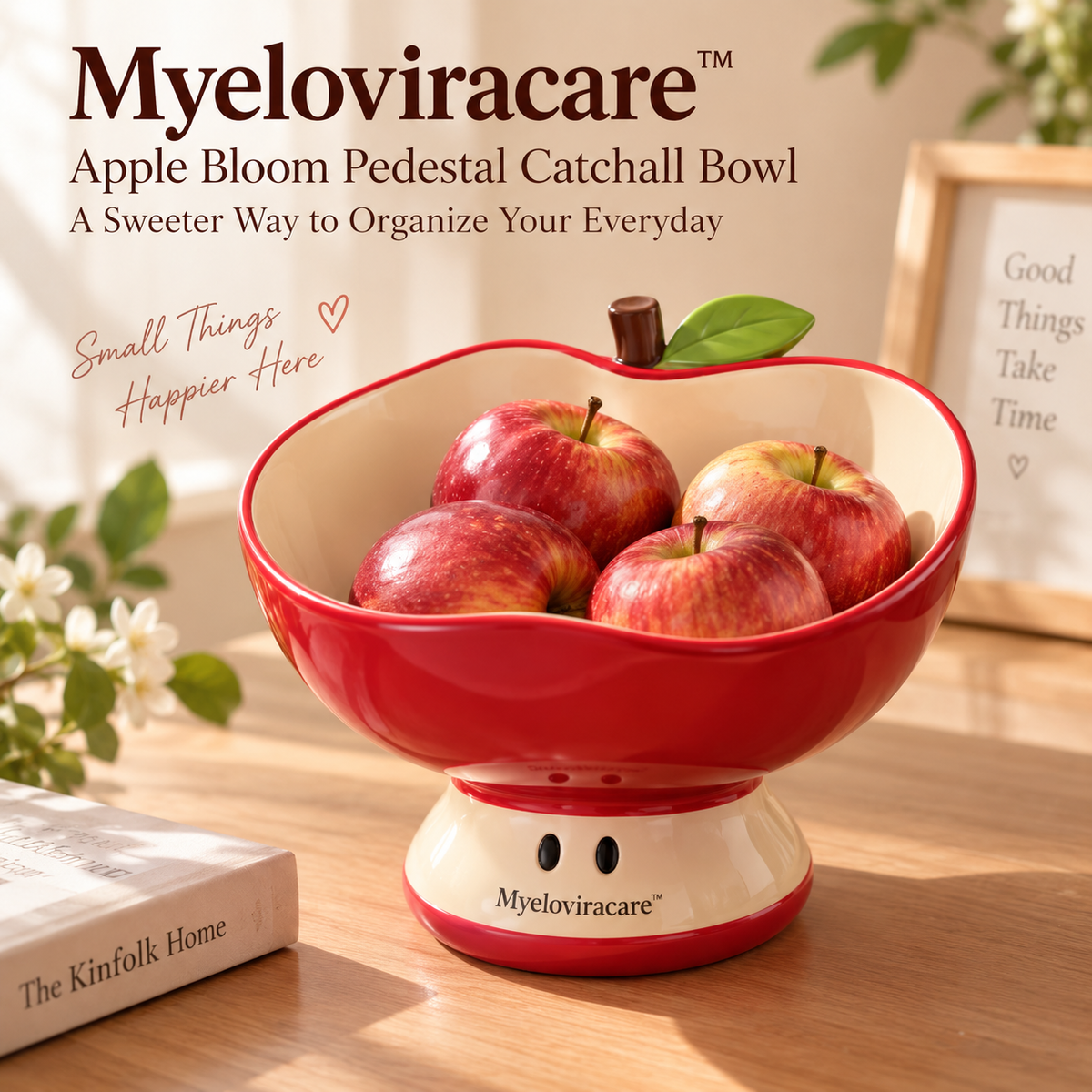 Myeloviracare™ Apple Bloom Pedestal Catchall Bowl