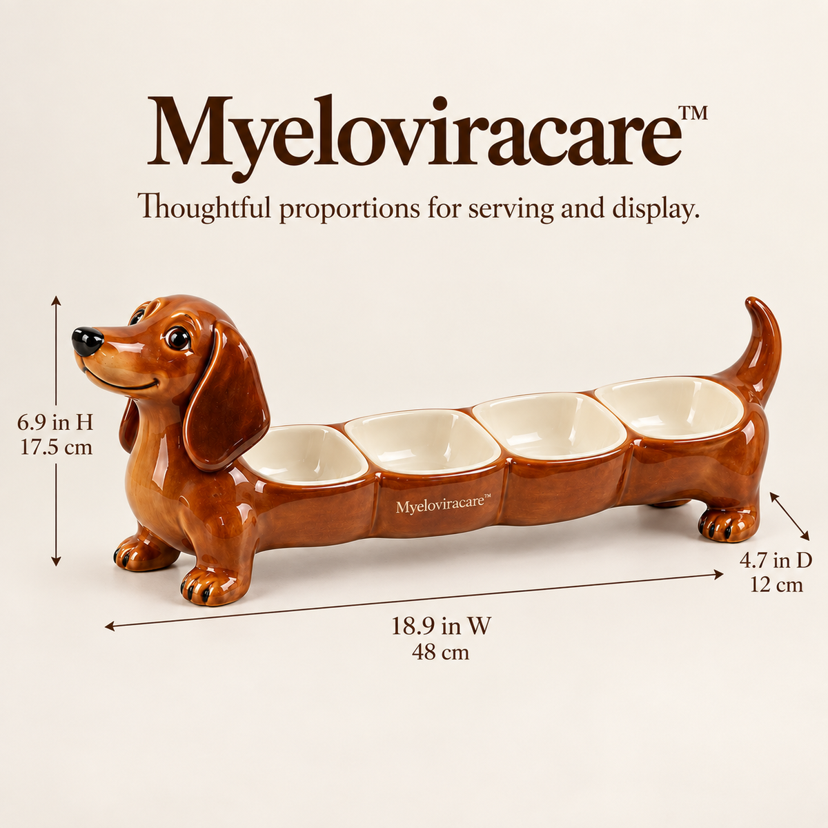 Myeloviracare™ Long Pup Four-Section Serving Tray