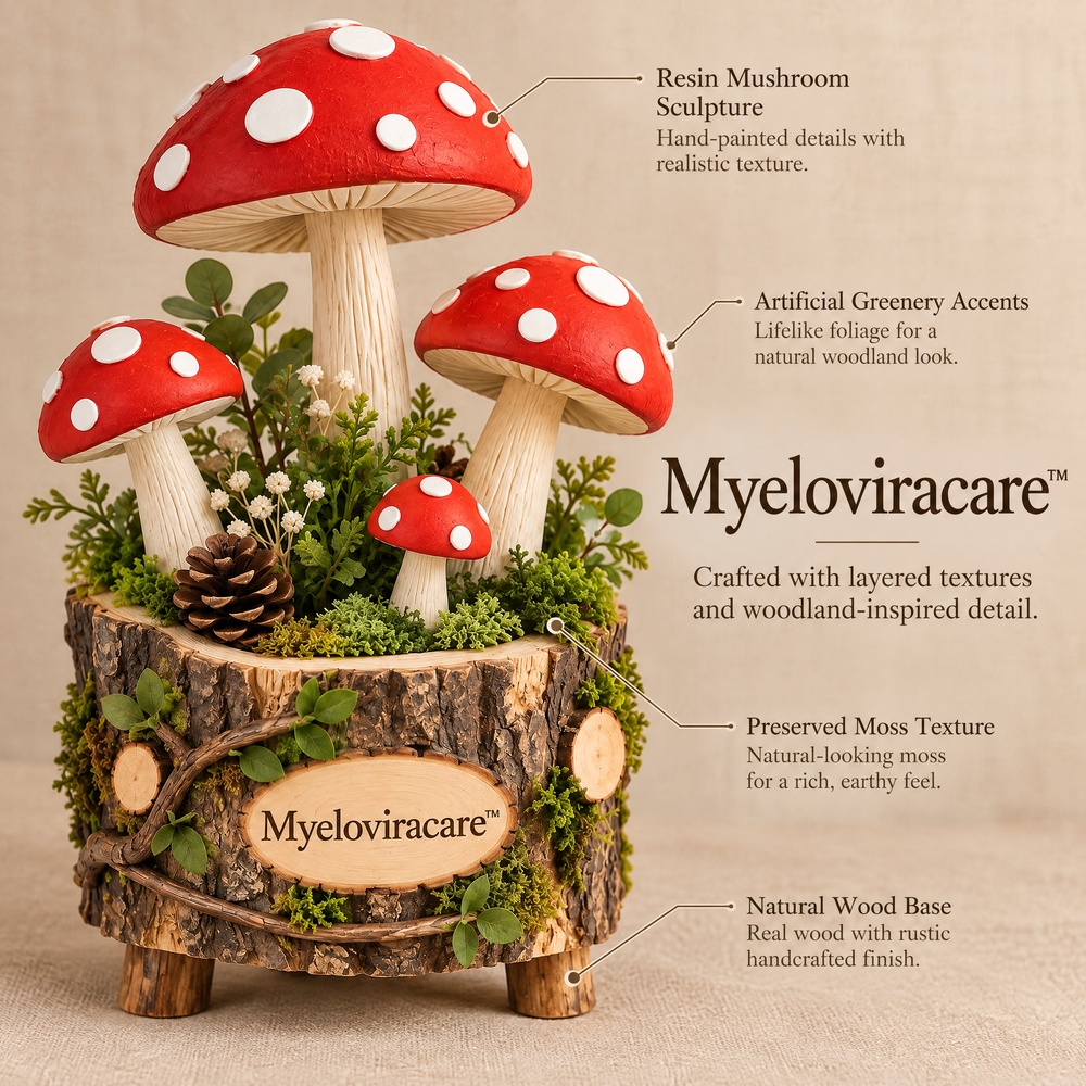Myeloviracare™ Woodland Mushroom Forest Planter Decor