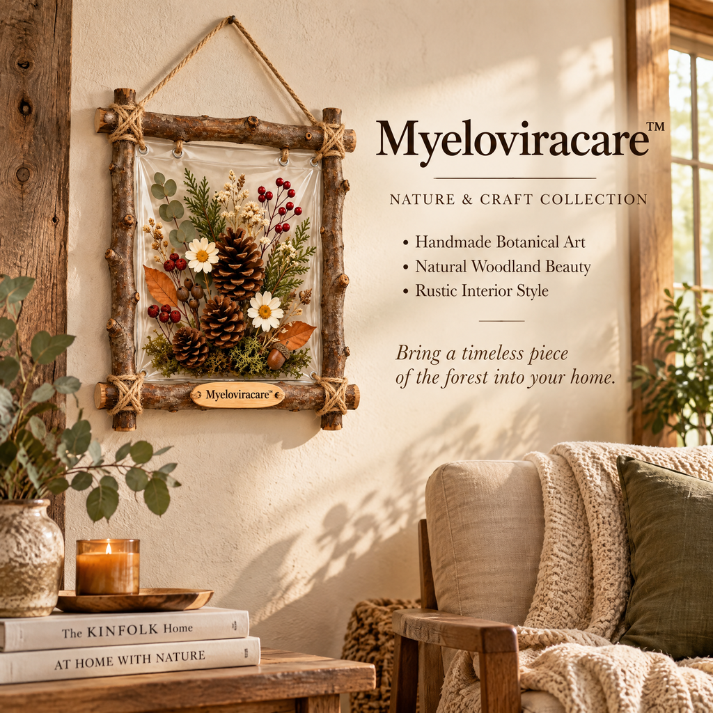 Myeloviracare™ Natural Pinecone Botanical Wall Frame