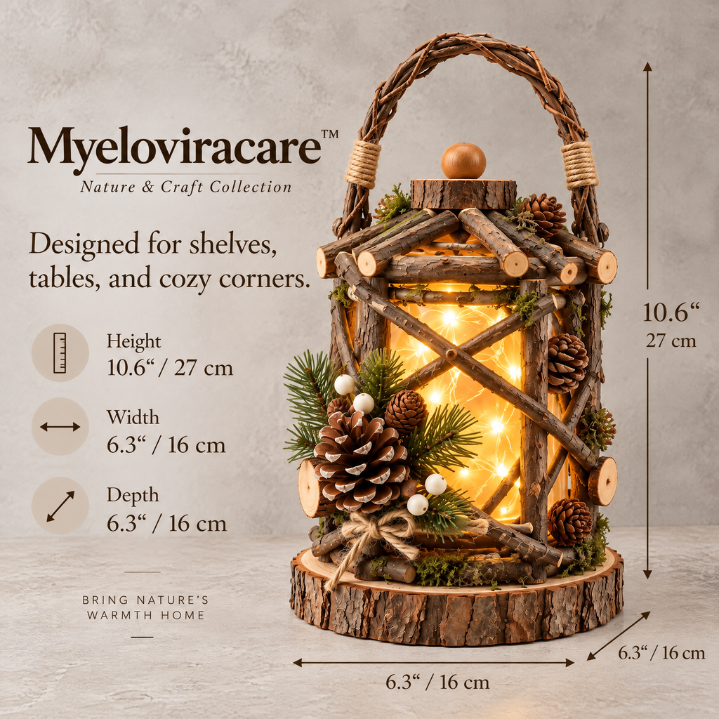 Myeloviracare™ Rustic Woodland LED Lantern Decor