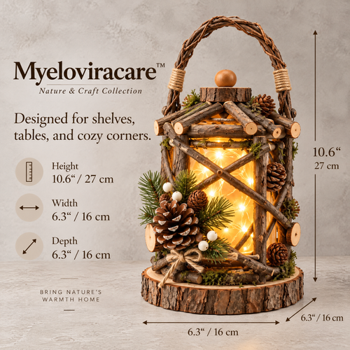 Myeloviracare™ Rustic Woodland LED Lantern Decor