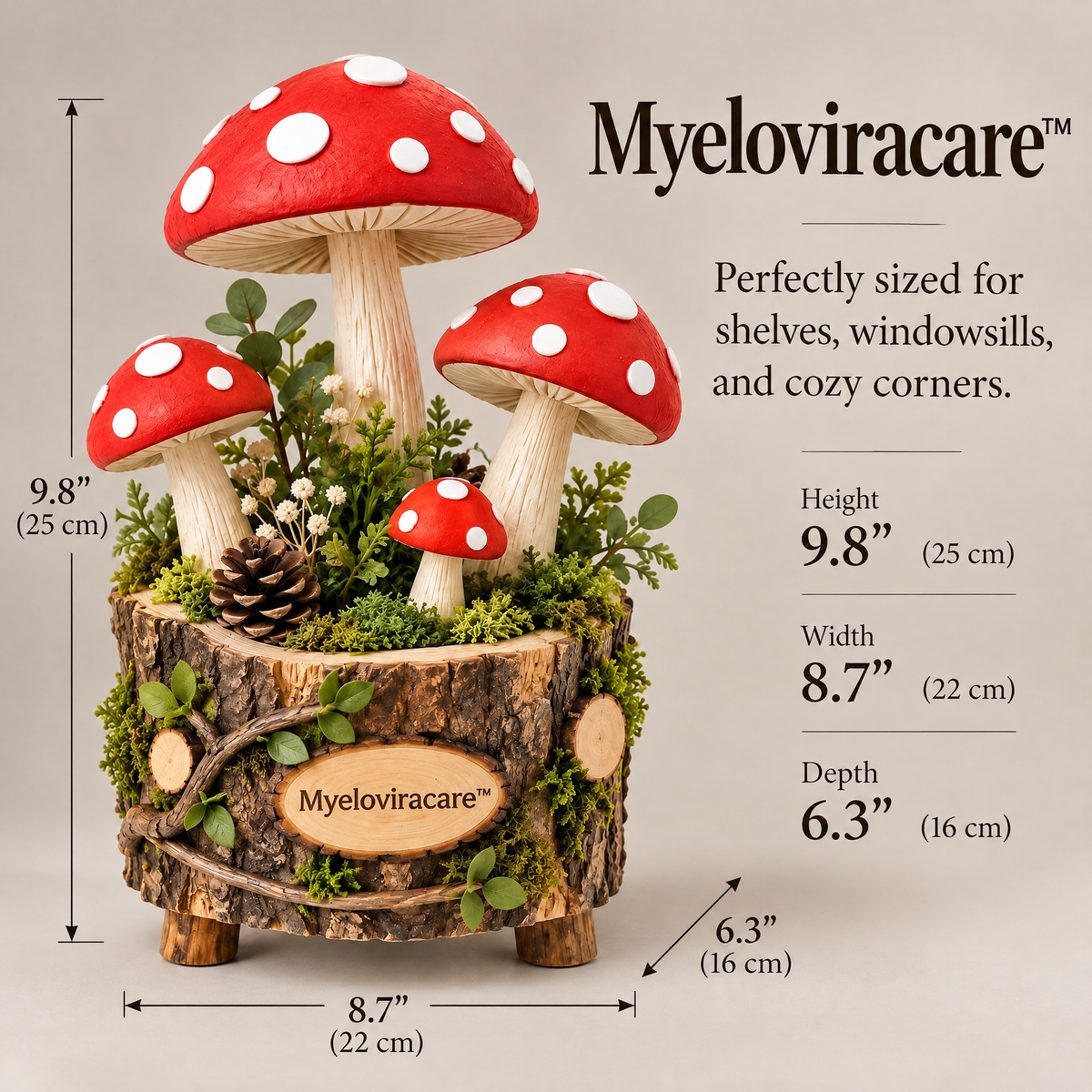 Myeloviracare™ Woodland Mushroom Forest Planter Decor